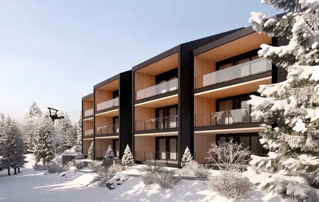 Exterior view of condos for sale in Mont Tremblant
